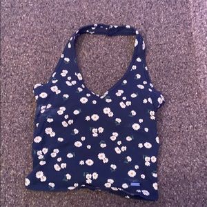 Strap Over Shoulder Floral Tank Top